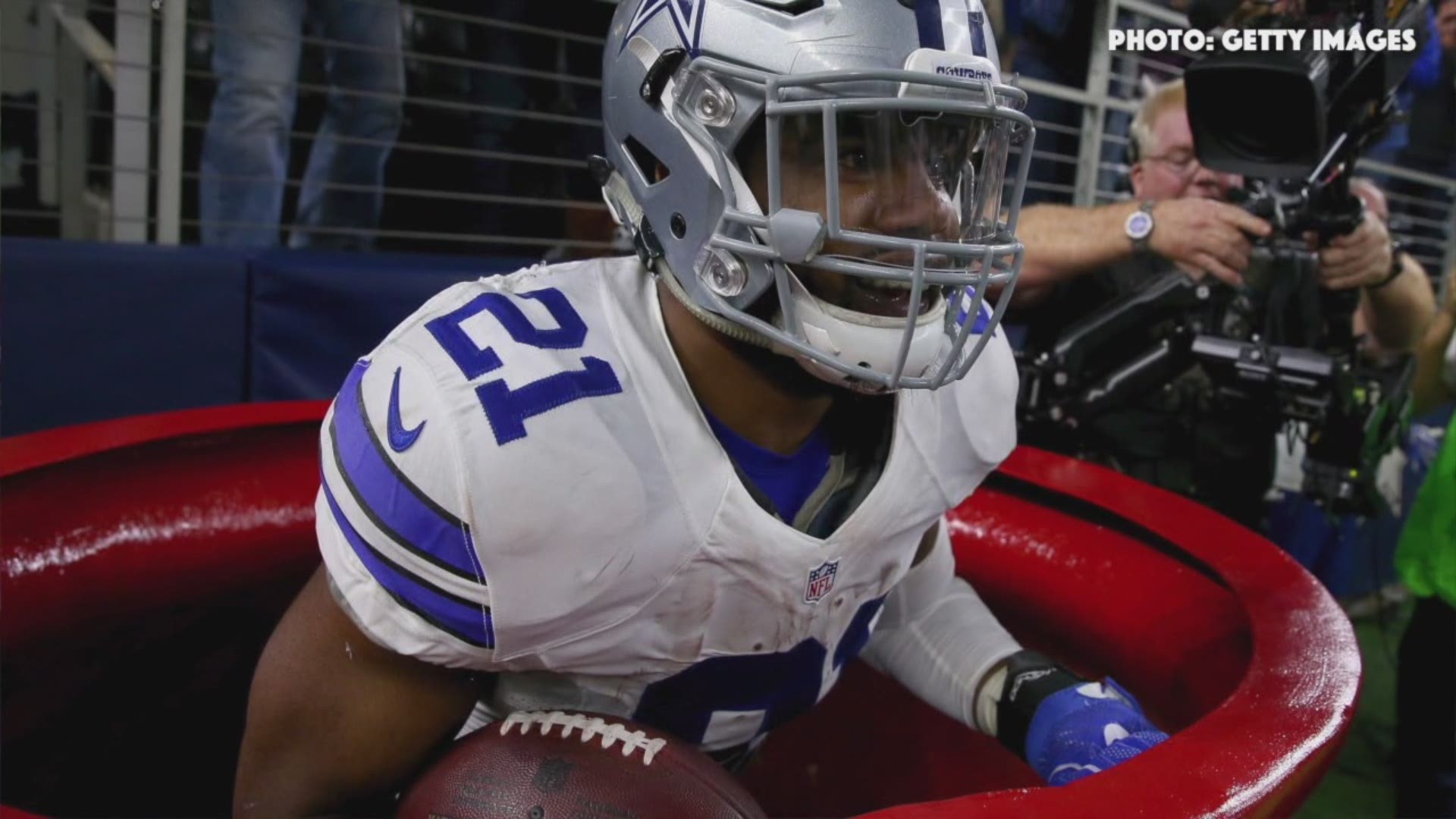 Ezekiel Elliott's touchdown celebration took the internet by storm Sunday night, and caused a spike in donations to a good cause. WFAA