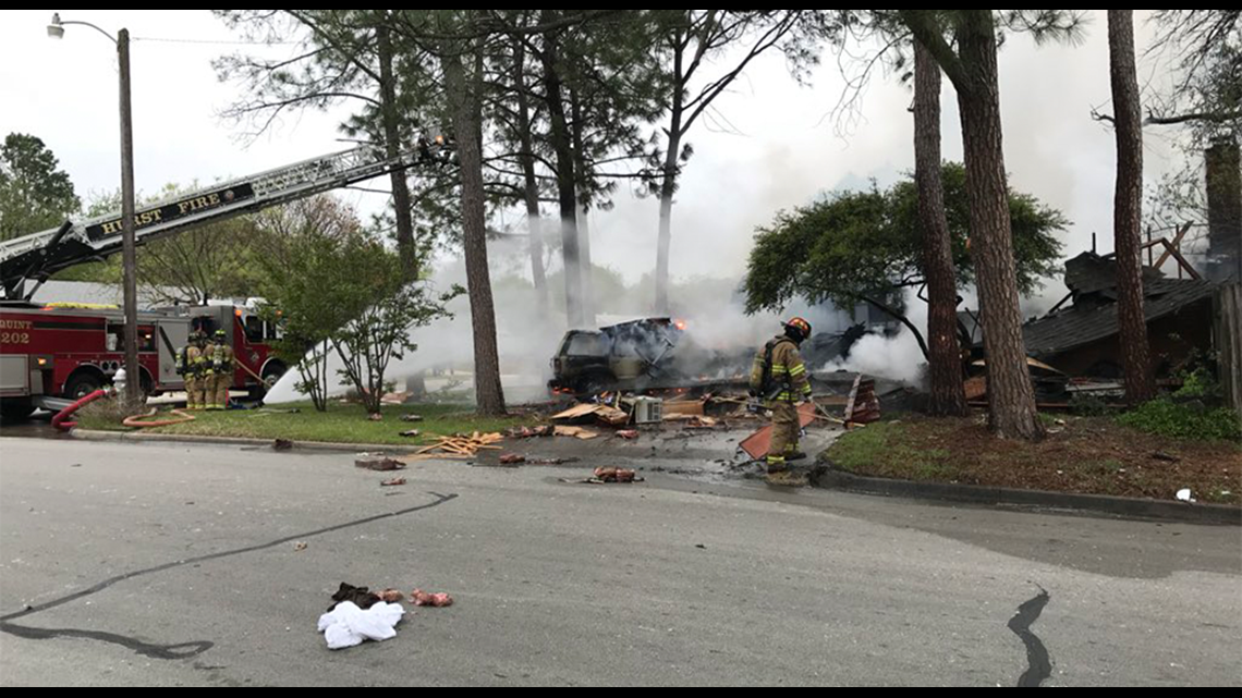 RAW VIDEO North Texas house explodes, captured on dash cam