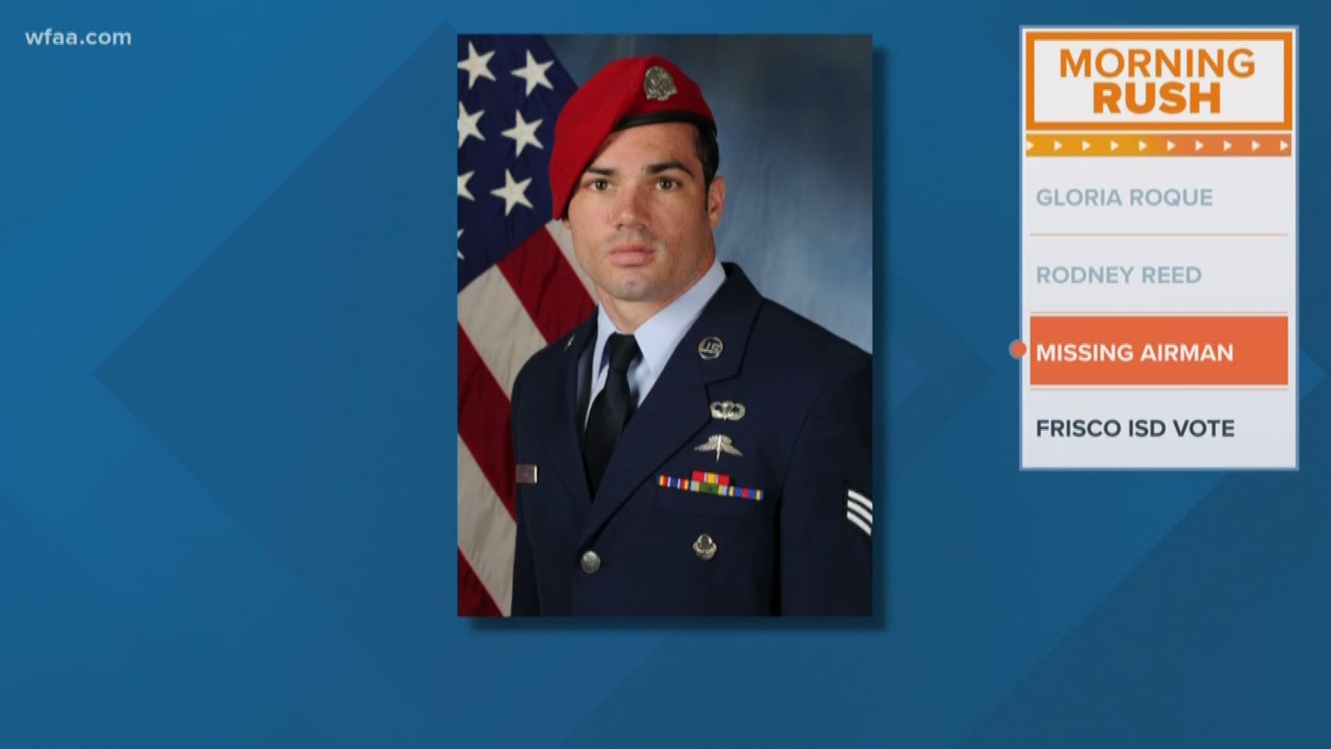 The U.S. Air Force has identified the airman who went missing over the Gulf of Mexico, and he is a Dallas native.