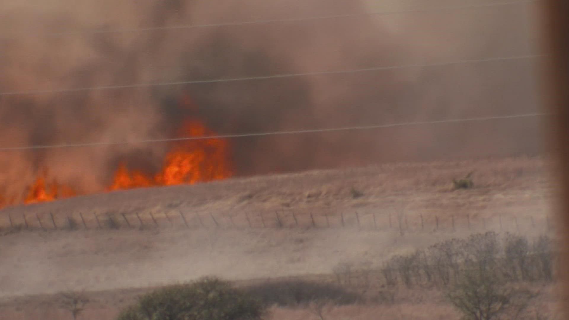 The bulldozer is a key tool for crews battling wildfires in Hood County.