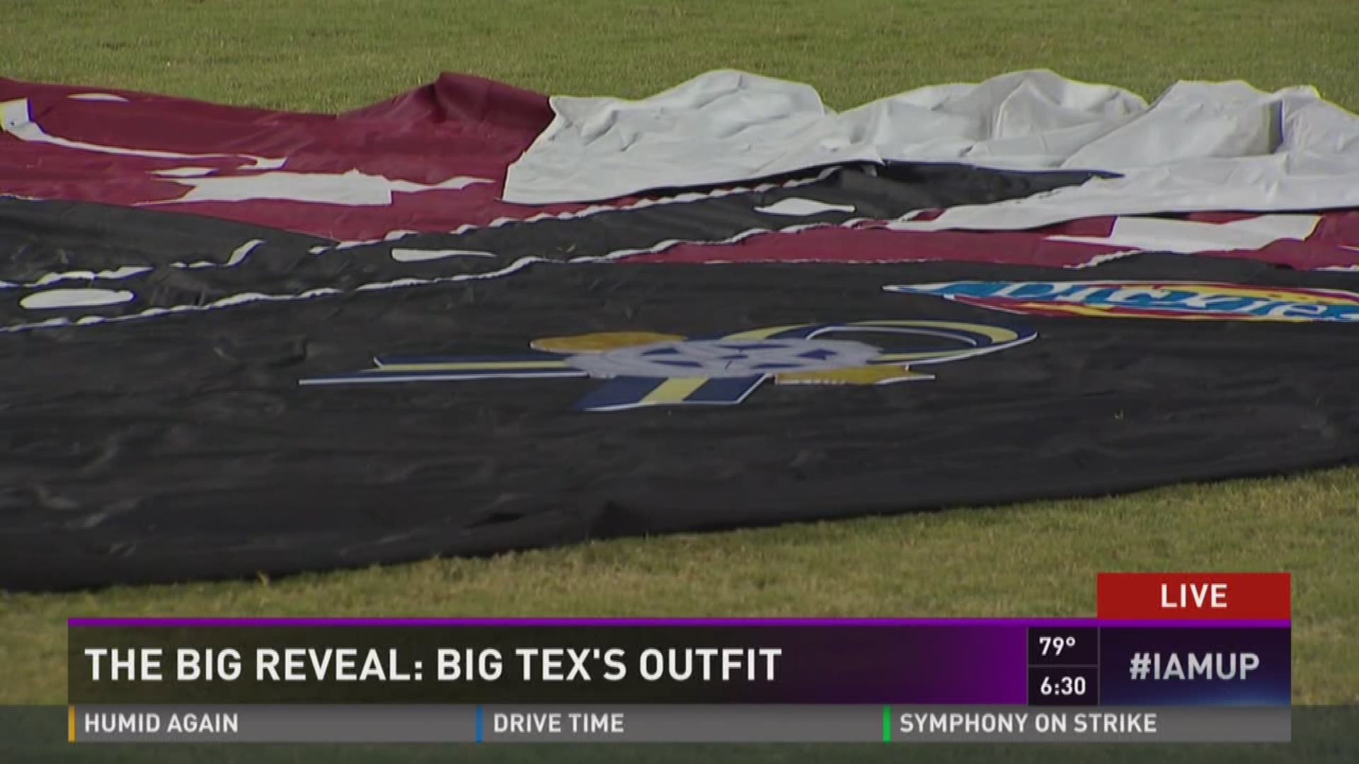 Big Tex's outfit for the 2016 State Fair of Texas was revealed on Friday morning -- and it included a nod to the five Dallas police officers killed in the ambush downtown on July 7.