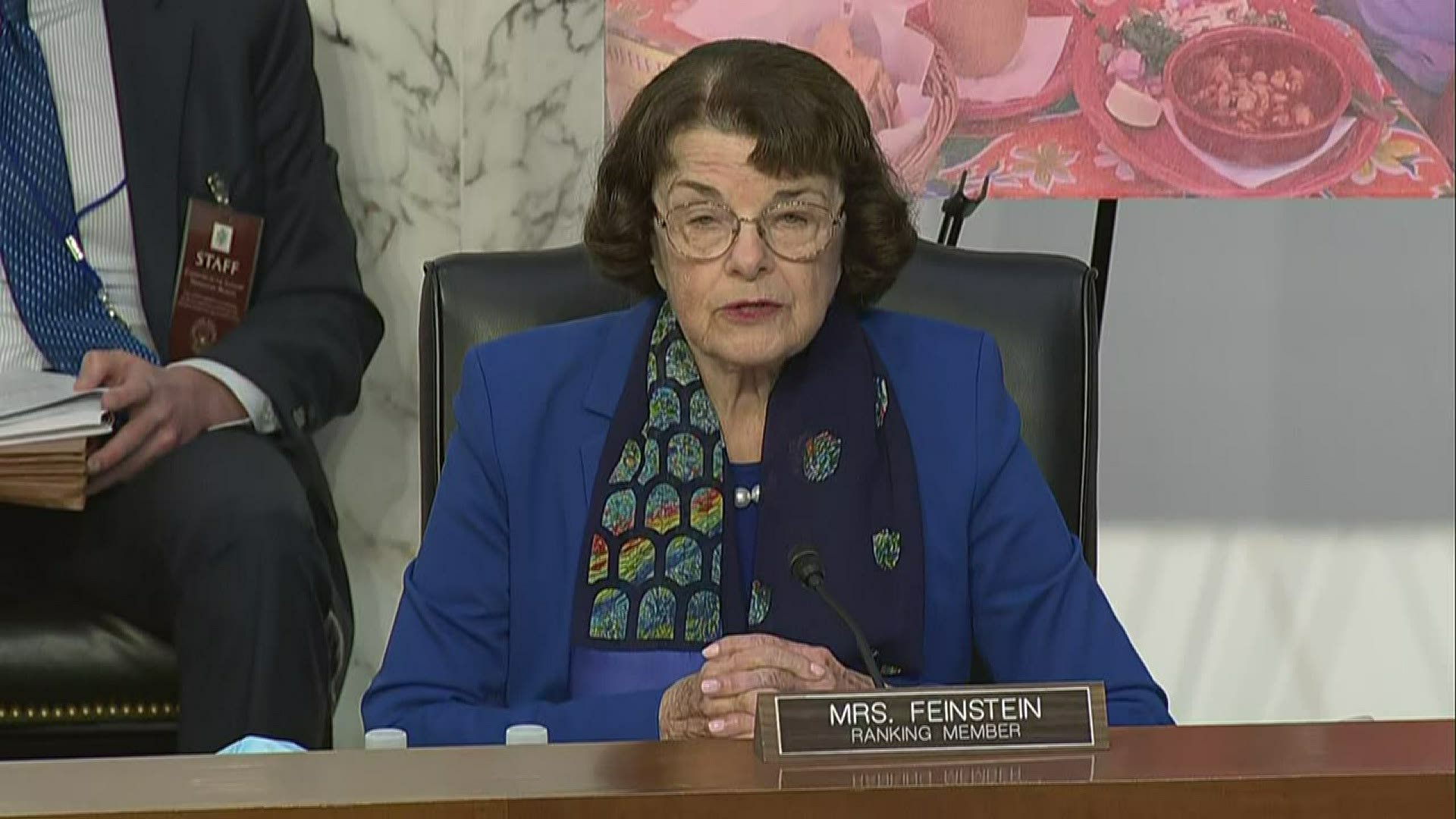 California Sen. Dianne Feinstein says “healthcare coverage for millions of Americans is at stake” in the nomination of Judge Amy Coney Barrett to the Supreme Court.