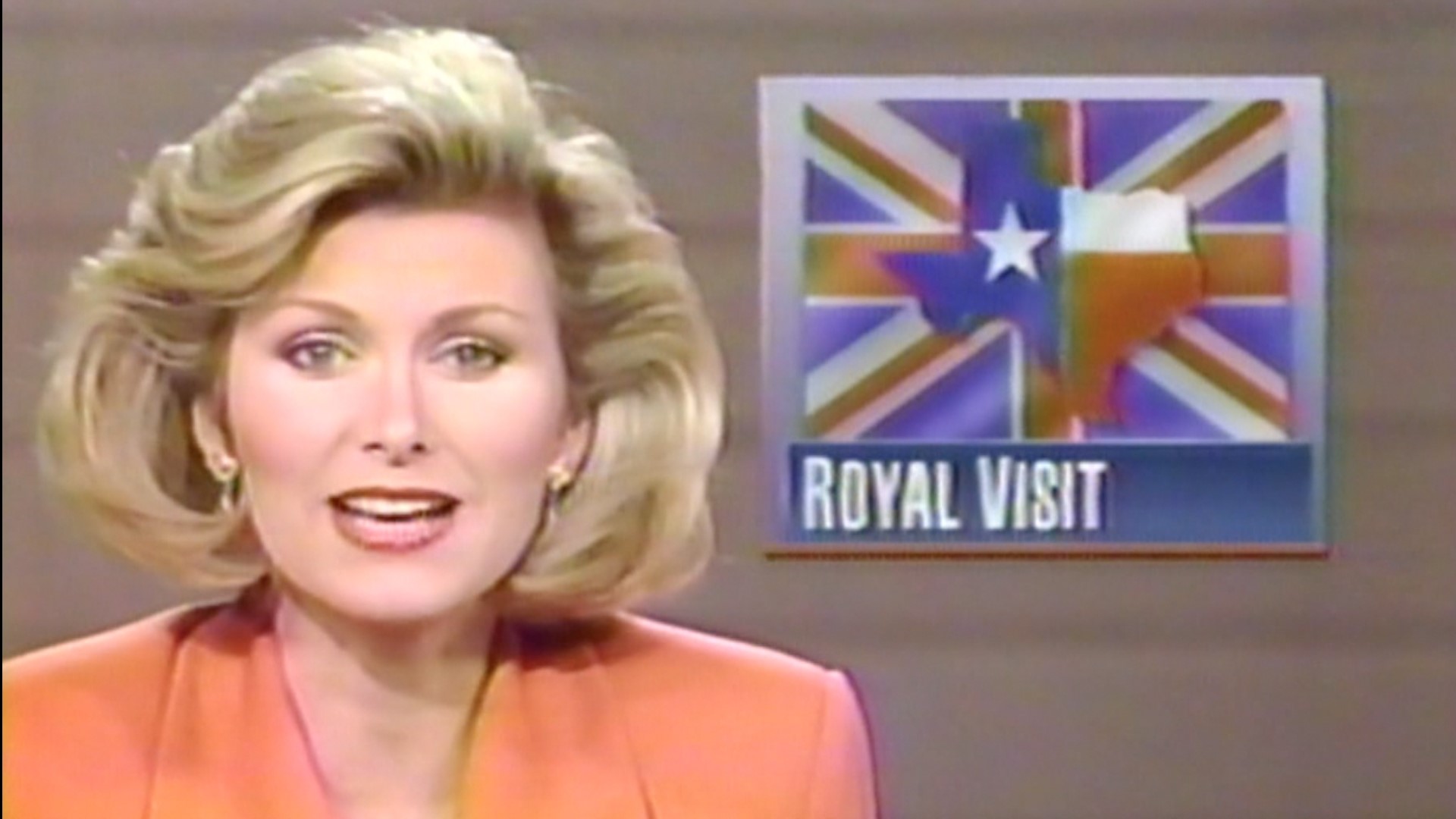 WFAA News at 5 on May 21, 1991 covered Queen Elizabeth II's visit to the Lone Star State.