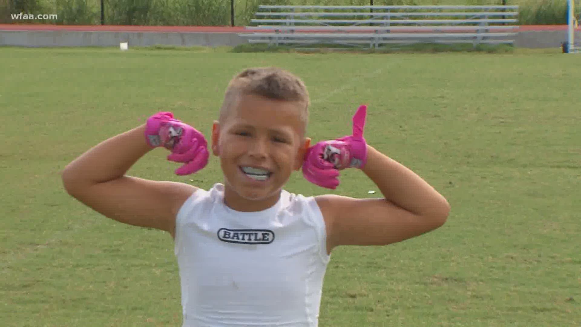 Madden San Miguel was named after the Madden video game. His nickname Baby Gronk and he just started the 2nd grade.