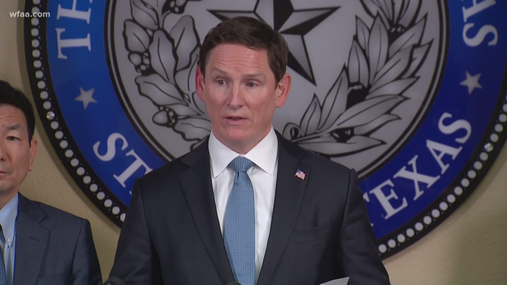 Dallas County Judge Clay Jenkins read an order Monday which put new and increased restrictions on gatherings of residents.