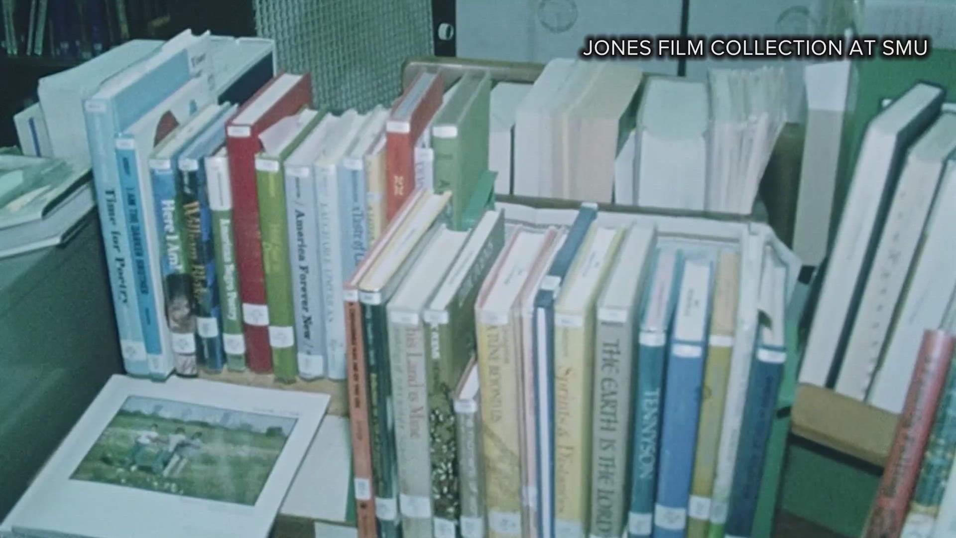 A 1975 WFAA story archived in the SMU Jones Film Collection focused on seven books that received objections at the state level.