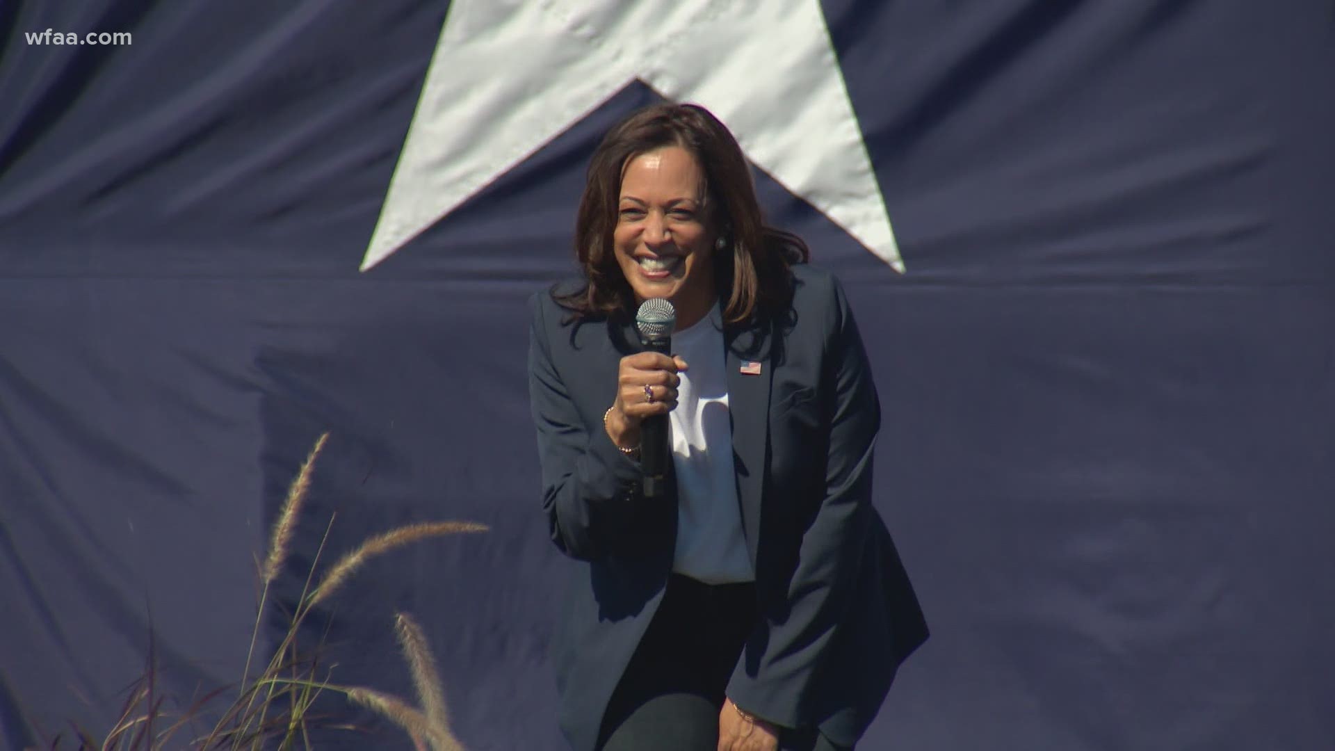 Harris spoke of the urgency of exercising what she called "your power" when going to the polls.