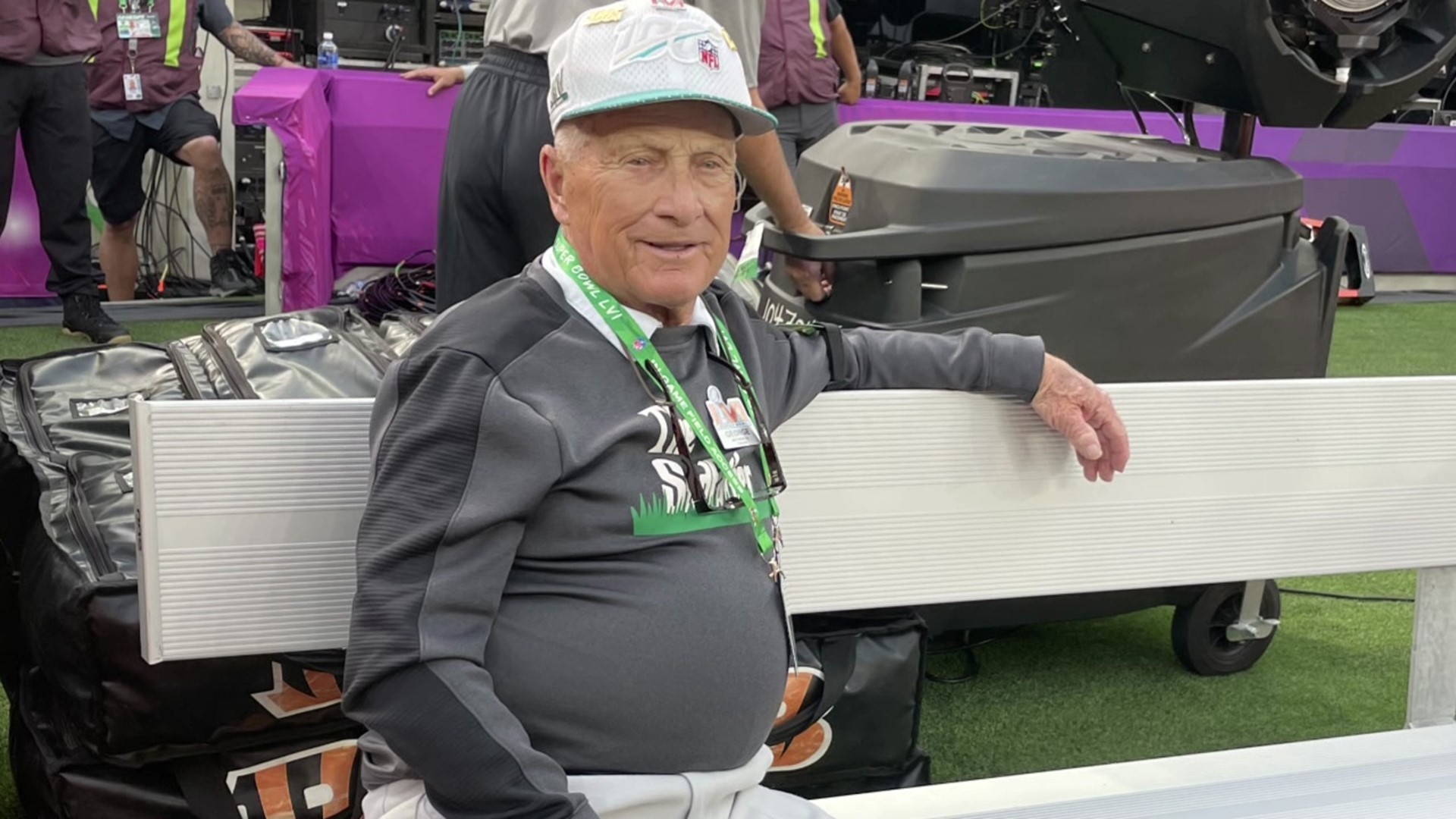 Toma, 94 years old, has worked every Super Bowl and is preparing for his last big game.