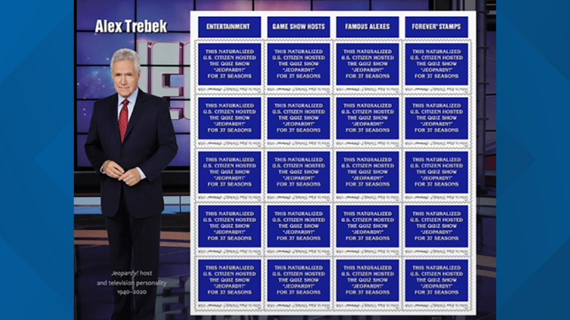 USPS Forever stamp honors late 'Jeopardy!' host Alex Trebek