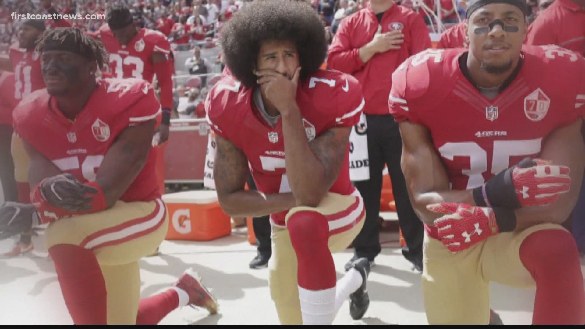 "I am not going to stand up to show pride in a flag for a country that oppresses black people and people of color," Kaepernick once told the NFL.