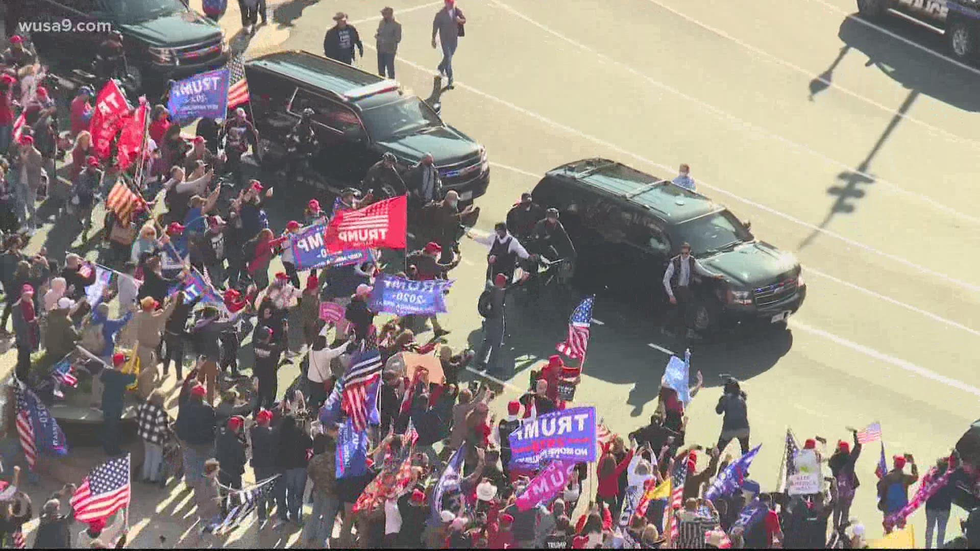 A crowd assembled in Freedom Plaza to support President Trump's unfounded voter fraud claims. Contrary to the rally rhetoric, the election is not being stolen.