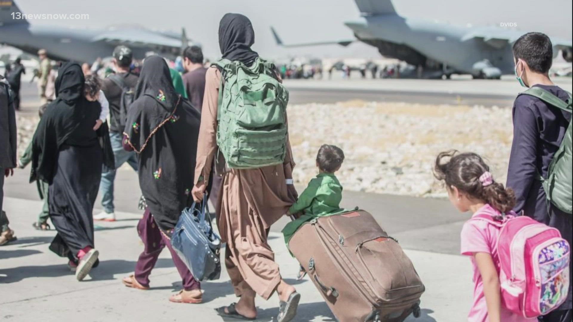 More than 14,000 Afghan nationals and U.S. citizens have arrived in Virginia since Afghanistan evacuation operations began.