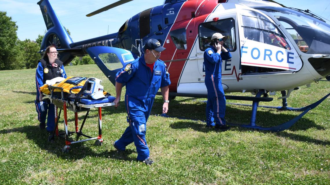 Injured police K-9 flown for emergency veterinary care in historic mission