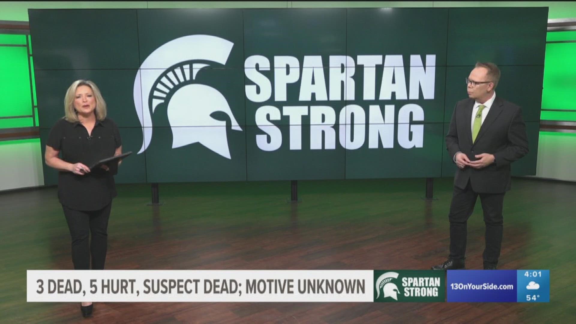 The threat to the Michigan State University campus is over after a gunman opened fire and killed three students Monday night before killing himself, police said.